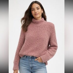 GAP Women's Dusty Rose Funnel Neck Sweater